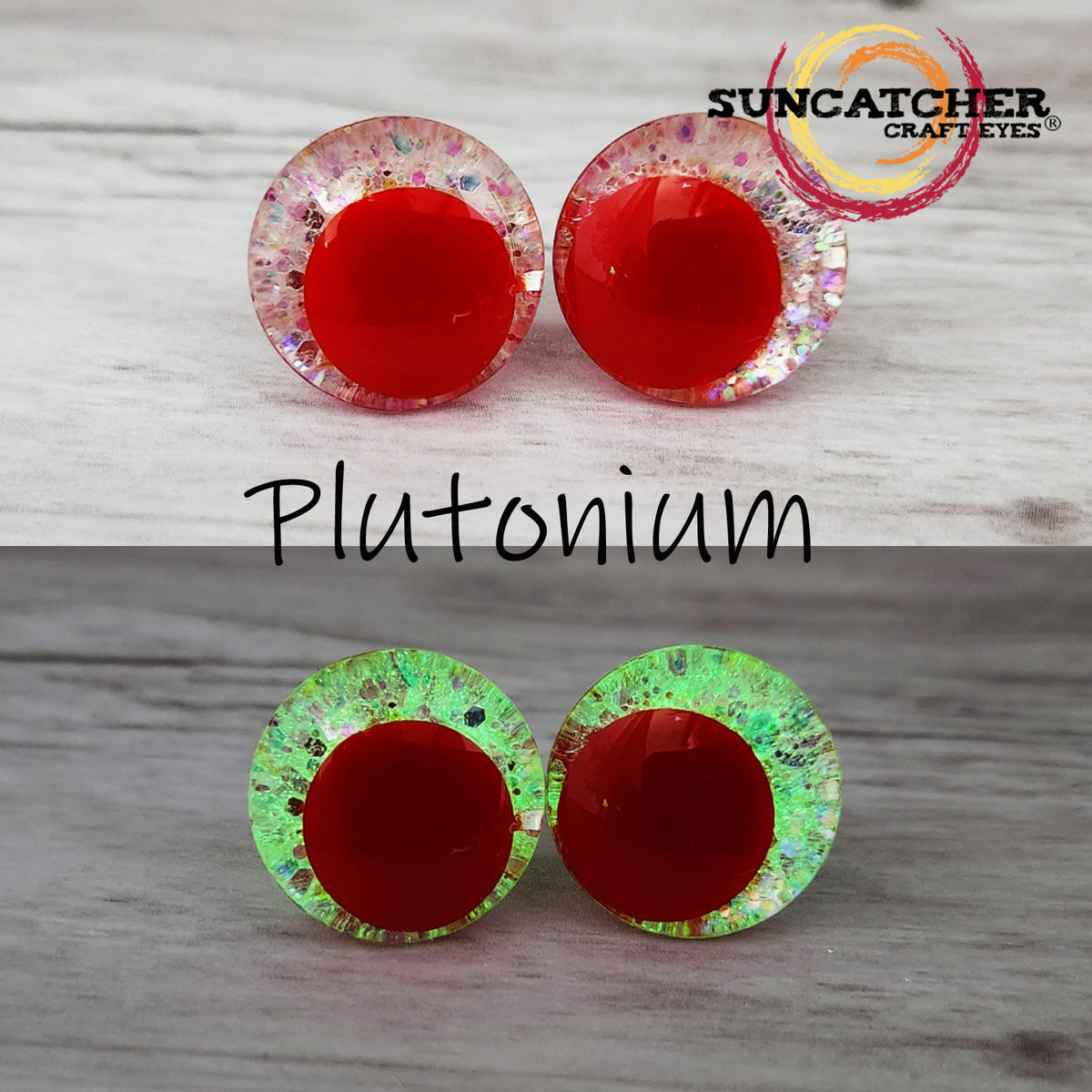 Playful Zombie Biolume Glitter Craft Eyes by the Pair – Suncatcher ...