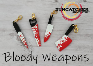Bloody Weapons Stitch Marker