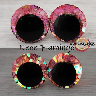 Playful Groovy Confetti Glow Craft Eyes by the Pair