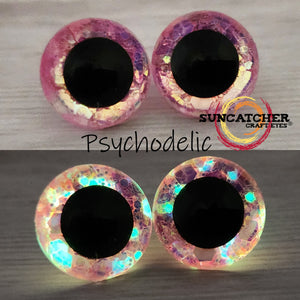 Groovy Confetti Glow Craft Eyes by the Pair