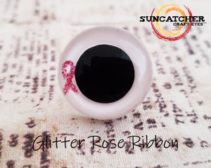 Breast Cancer Ribbon Craft Eyes by the Pair