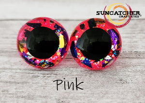 Neon Glitter Bomb Craft Eyes by the Pair