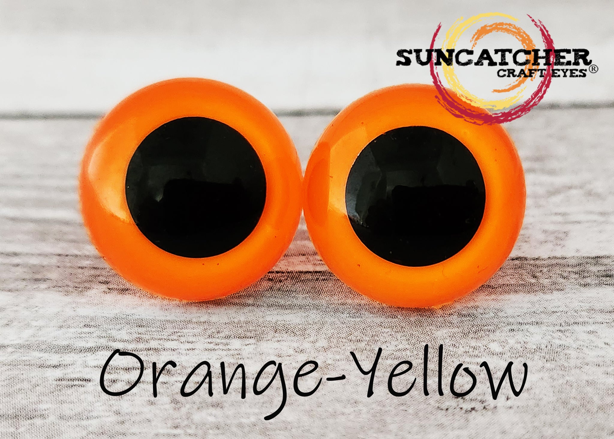 Plastic Safety Eyes Sparkle 003 Orange 